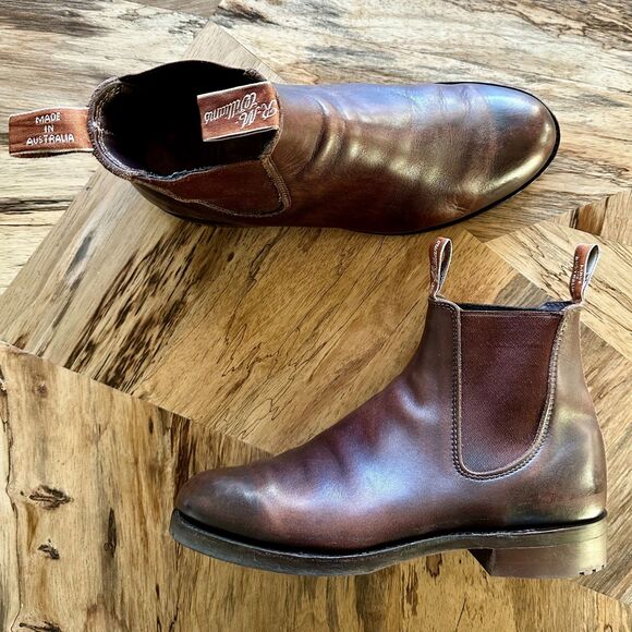 RM Williams Gardener Boots Brown Leather Percy St 8.5G US 9.5 Y2K Near Mint - Picture 9 of 12